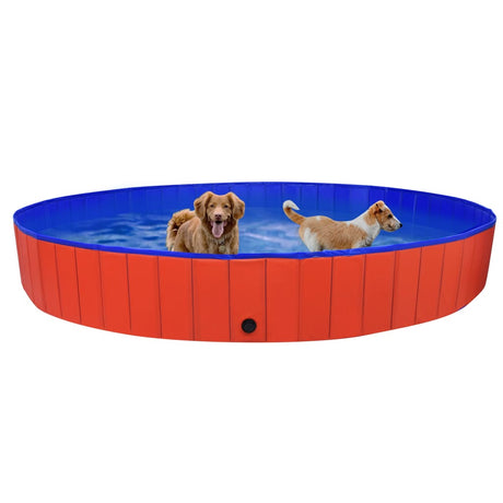 Vidaxl Dog Schwimmbad zusammenklappbar 300 x 40 cm PVC rot