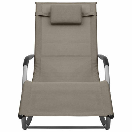 Vidaxl ligbedden 2 st textileen taupe en grijs