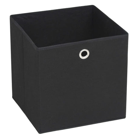 VIDAXL -Speicherboxen 4 PCs 28x28x28 cm Nicht -verwobenes Stoff schwarz