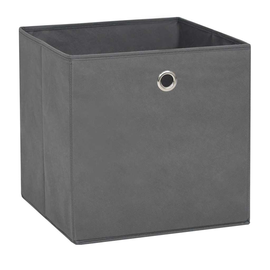 VIDAXL -Speicherboxen 4 PCs 28x28x28 cm Nicht -verwobener Stoff grau