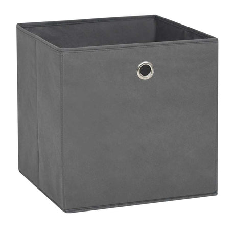 VIDAXL -Speicherboxen 4 PCs 28x28x28 cm Nicht -verwobener Stoff grau