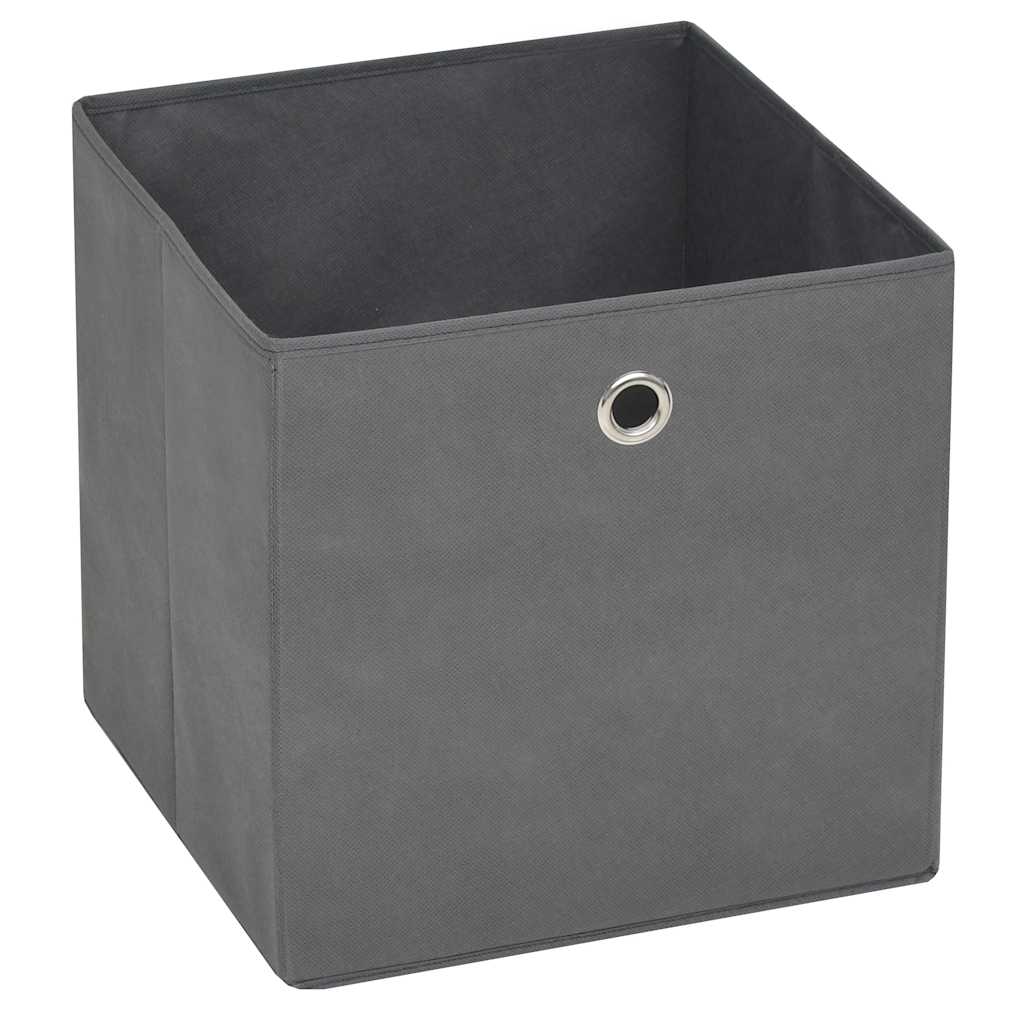VIDAXL -Speicherboxen 4 PCs 28x28x28 cm Nicht -verwobener Stoff grau