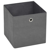 VIDAXL -Speicherboxen 4 PCs 28x28x28 cm Nicht -verwobener Stoff grau