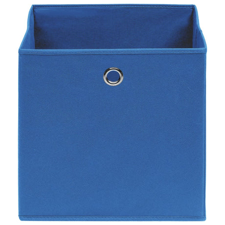 VIDAXL -Speicherboxen 4 PCs 28x28x28 cm Nicht -verwobenes Stoff blau