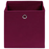 VIDAXL -Speicherboxen 4 PCs 28x28x28 cm Nicht -verwobenes Gewebe dunkelrot