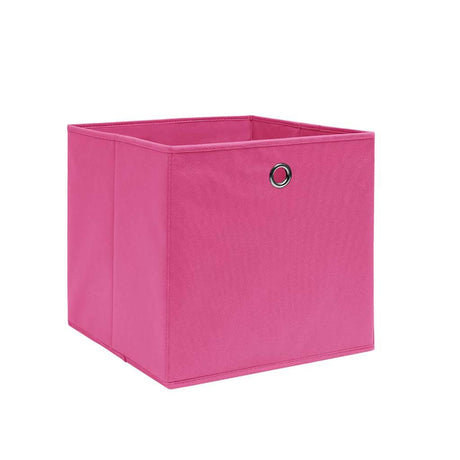 VIDAXL -Speicherboxen 4 PCs 28x28x28 cm Nicht -verwobenes Stoff rosa