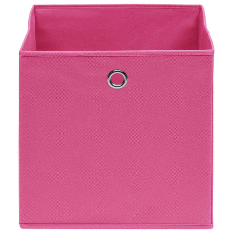 VIDAXL -Speicherboxen 10 ST 28x28x28 cm Nicht -verwobenes Stoff rosa