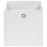 VIDAXL -Speicherboxen 10 PCs 28x28x28 cm Nicht -verwobenes Gewebe weiß