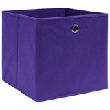 VIDAXL -Speicherboxen 4 PCs 28x28x28 cm Nicht -verwobenes Stoff lila lila