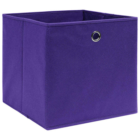 VIDAXL -Speicherboxen 4 PCs 28x28x28 cm Nicht -verwobenes Stoff lila lila