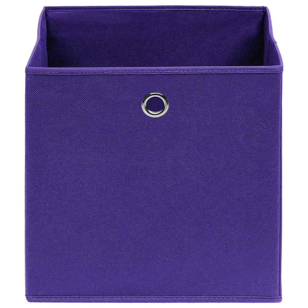 VIDAXL -Speicherboxen 4 PCs 28x28x28 cm Nicht -verwobenes Stoff lila lila