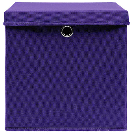VIDAXL -Speicherboxen mit Deckel 4 PCs 28x28x28 cm lila