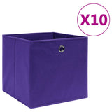 Vidaxx Aufbewahrungsboxen 10 Stück 28x28x28 cm Vliesstoff lila
