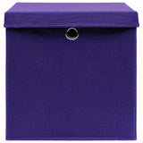 Vidaxl -Speicherboxen mit Deckel 10 ST 28x28x28 cm lila