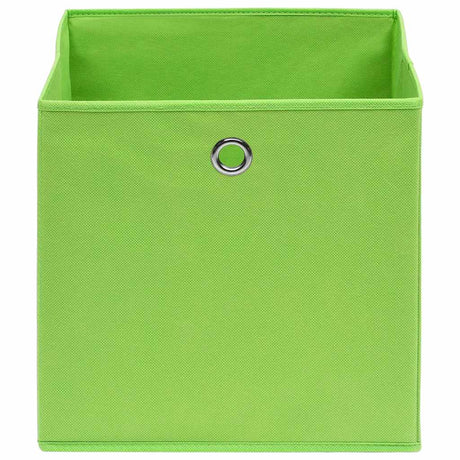 VIDAXL -Speicherboxen 4 PCs 28x28x28 cm Nicht gewohntes Gewebe Grün grün