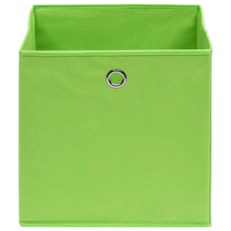 VIDAXL -Speicherboxen 4 PCs 28x28x28 cm Nicht gewohntes Gewebe Grün grün