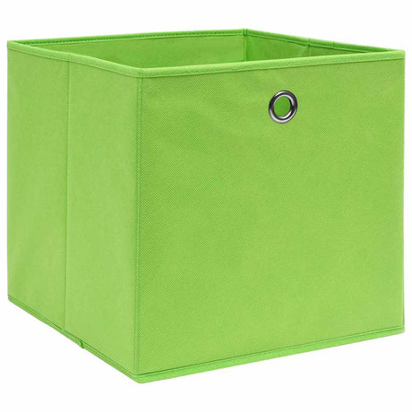 Vidaxx Aufbewahrungsboxen 10 Stück 28x28x28 cm Vliesstoff grün