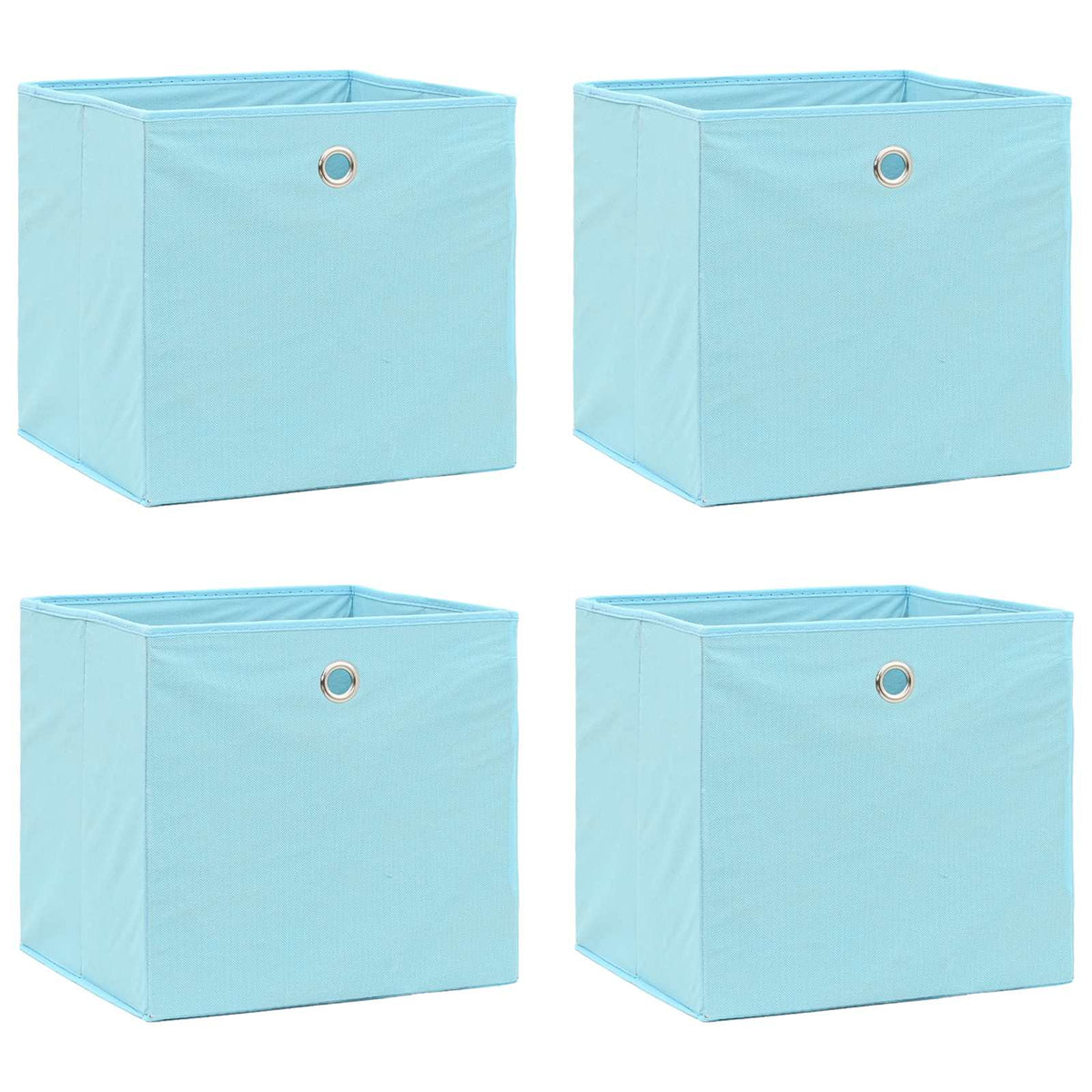 VIDAXL -Speicherboxen 4 PCs 28x28x28 cm Nicht -verwobenes Stoff Baby Blau
