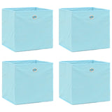 VIDAXL -Speicherboxen 4 PCs 28x28x28 cm Nicht -verwobenes Stoff Baby Blau