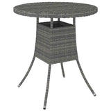 Vidaxl tuintafel 70x70x73 cm poly rattan grijs