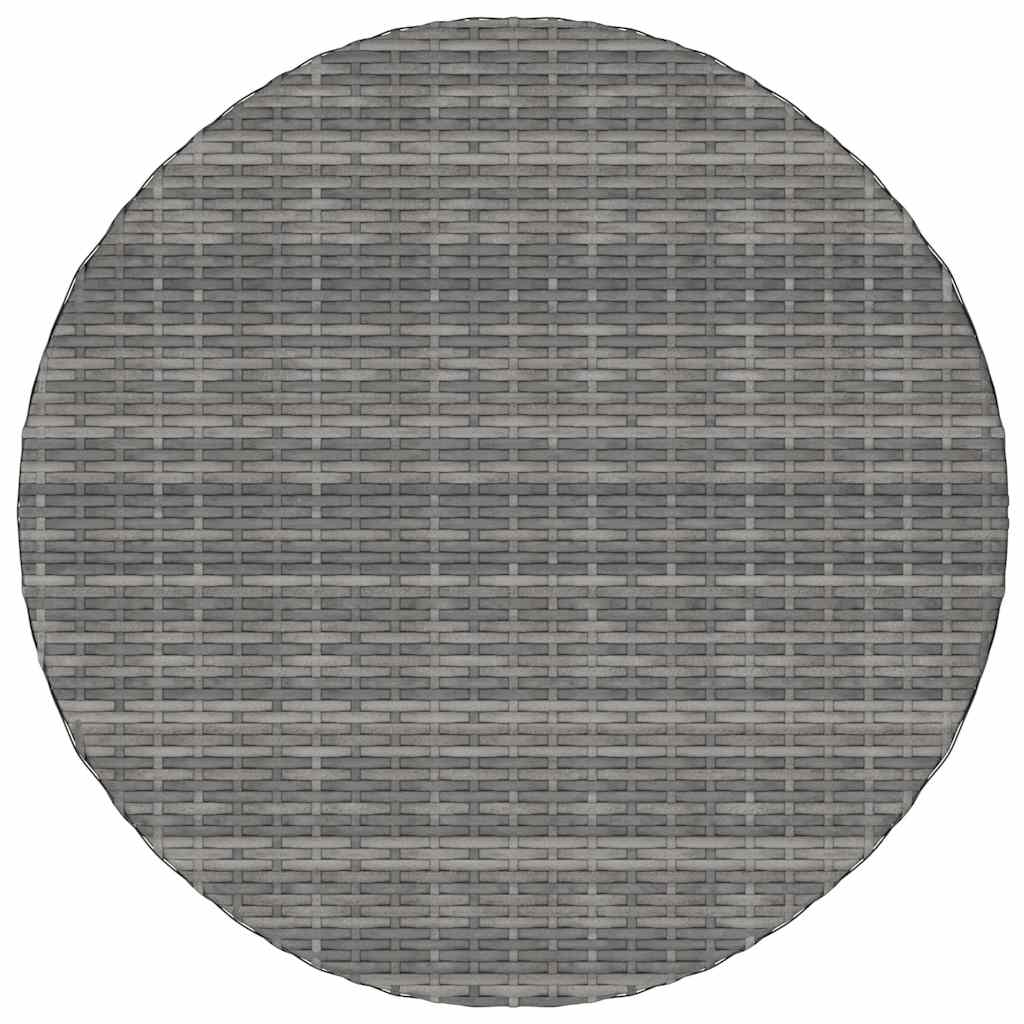 Vidaxl tuintafel 70x70x73 cm poly rattan grijs
