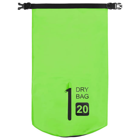 Vidaxl drybag met rits 20 l pvc groen
