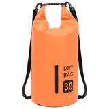 Vidaxl drybag met rits 30 l pvc oranje