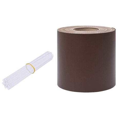 Vidaxl privacystrip 35x0,19 m pvc bruin