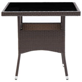 Vidaxl tuintafel poly rattan bruin