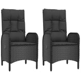 Vidaxl tuinstoelen 2 st poly rattan zwart