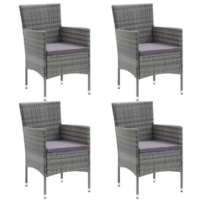 Vidaxl tuinstoelen 4 st poly rattan grijs
