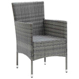 Vidaxl tuinstoelen 4 st poly rattan grijs