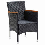 Vidaxl tuinstoelen 4 st poly rattan zwart