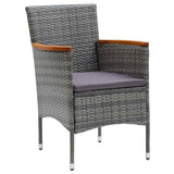 Vidaxl tuinstoelen 4 st poly rattan grijs