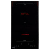 VIDAXL -Induktions -Kochfeld Flexizon 2 Kochzonen Touch Control 3500 W