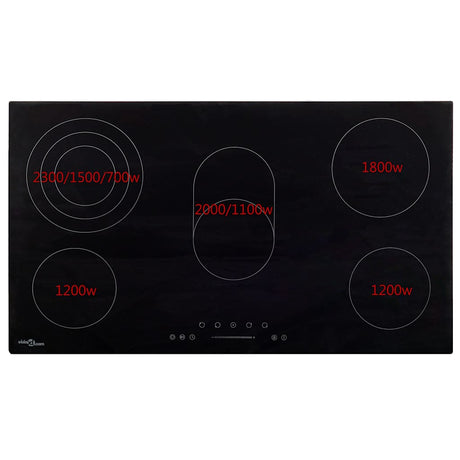Vidaxl Keramik -Kochfeld 5 Kochzonen Touch Control 8500 W 77 cm