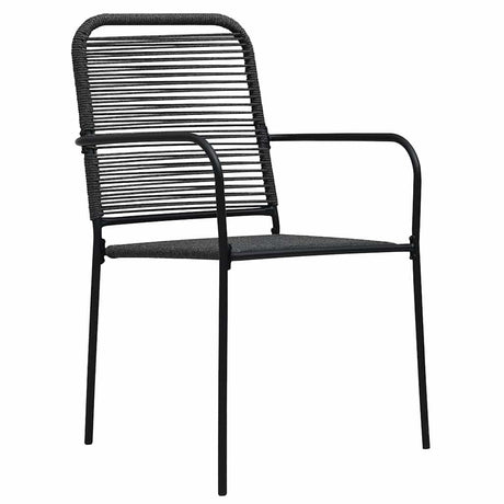 Vidaxl tuinstoelen 4 st katoenen touw en staal zwart