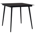 Vidaxl tuintafel 80x80x74 cm staal en glas zwart