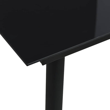 Vidaxl tuintafel 80x80x74 cm staal en glas zwart