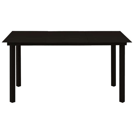 Vidaxl tuintafel 150x80x74 cm staal en glas zwart