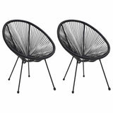 Vidaxl maanstoelen 2 st rattan zwart