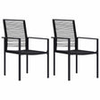 Vidaxl tuinstoelen 2 st pvc-rattan zwart