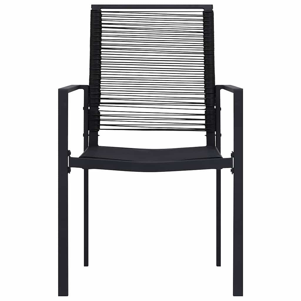 Vidaxl tuinstoelen 2 st pvc-rattan zwart