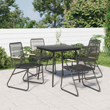 Vidaxl tuinstoelen 4 st 58x59x85,5 cm pvc-rattan zwart