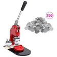 VidaXL button machine with 500 pcs button parts 37 mm