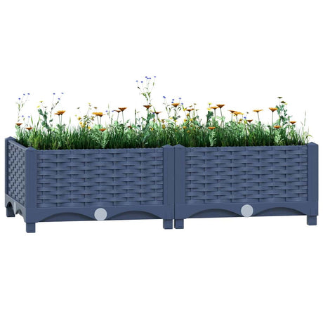 VIDAXL -Pflanzer erhöhte 80 x 40 x 23 cm Polypropylen