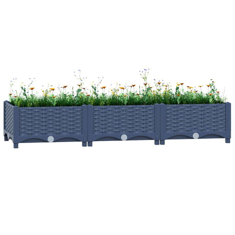 VIDAXL -Pflanzer erhöhte 120 x 40 x 23 cm Polypropylen