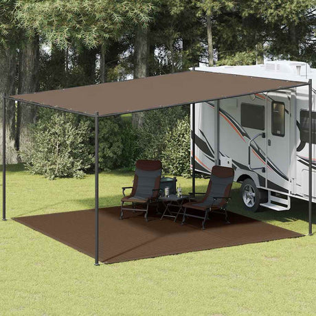 Vidaxl Zelt Teppich 400x400 cm braun
