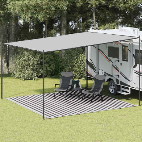 Vidaxl Zelt Teppich 400x400 cm HDPE -Anthrazit und Weiß