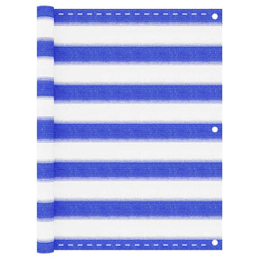 Vidaxl Balkon Bildschirm 75x500 cm HDPE Blau und Weiß